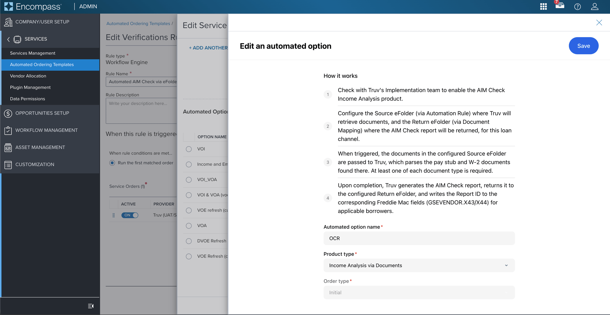 Automated option name and product type