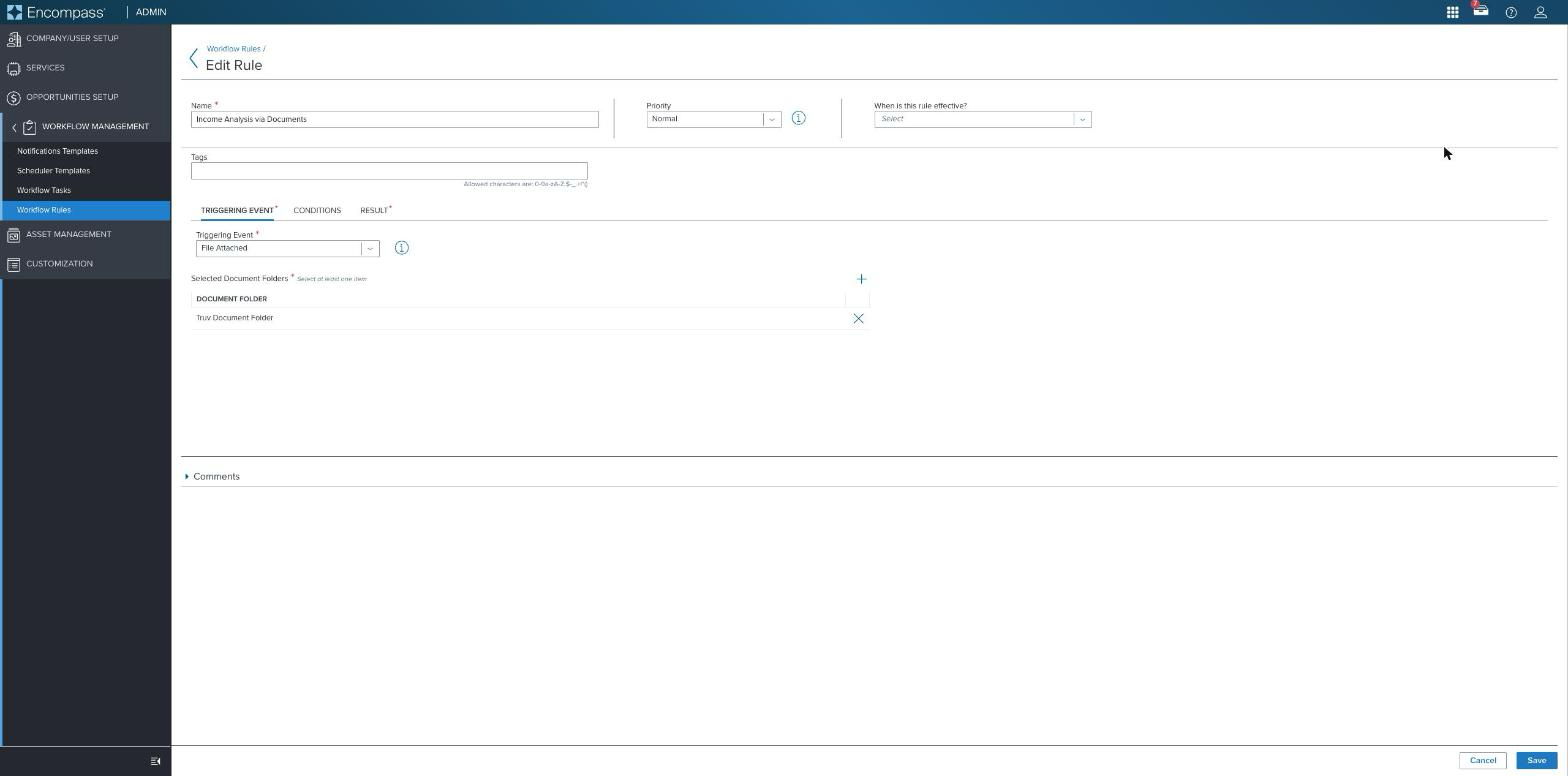 Workflow Rule, Triggering Event