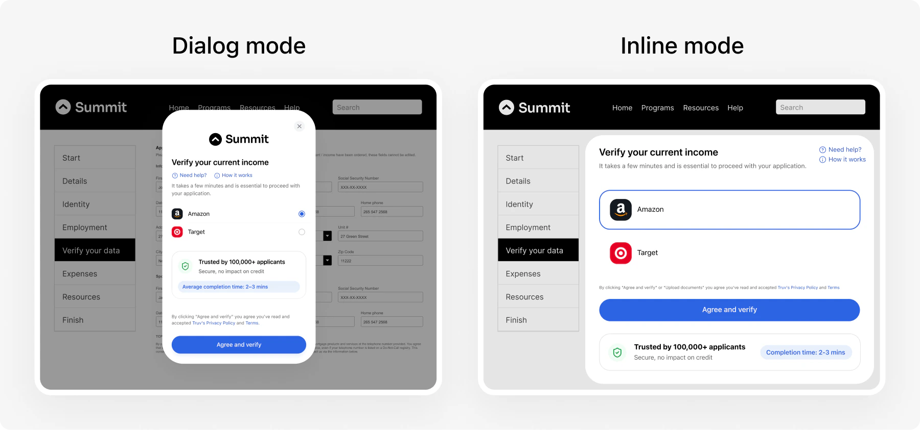 Bridge: Dialog mode vs. Inline mode