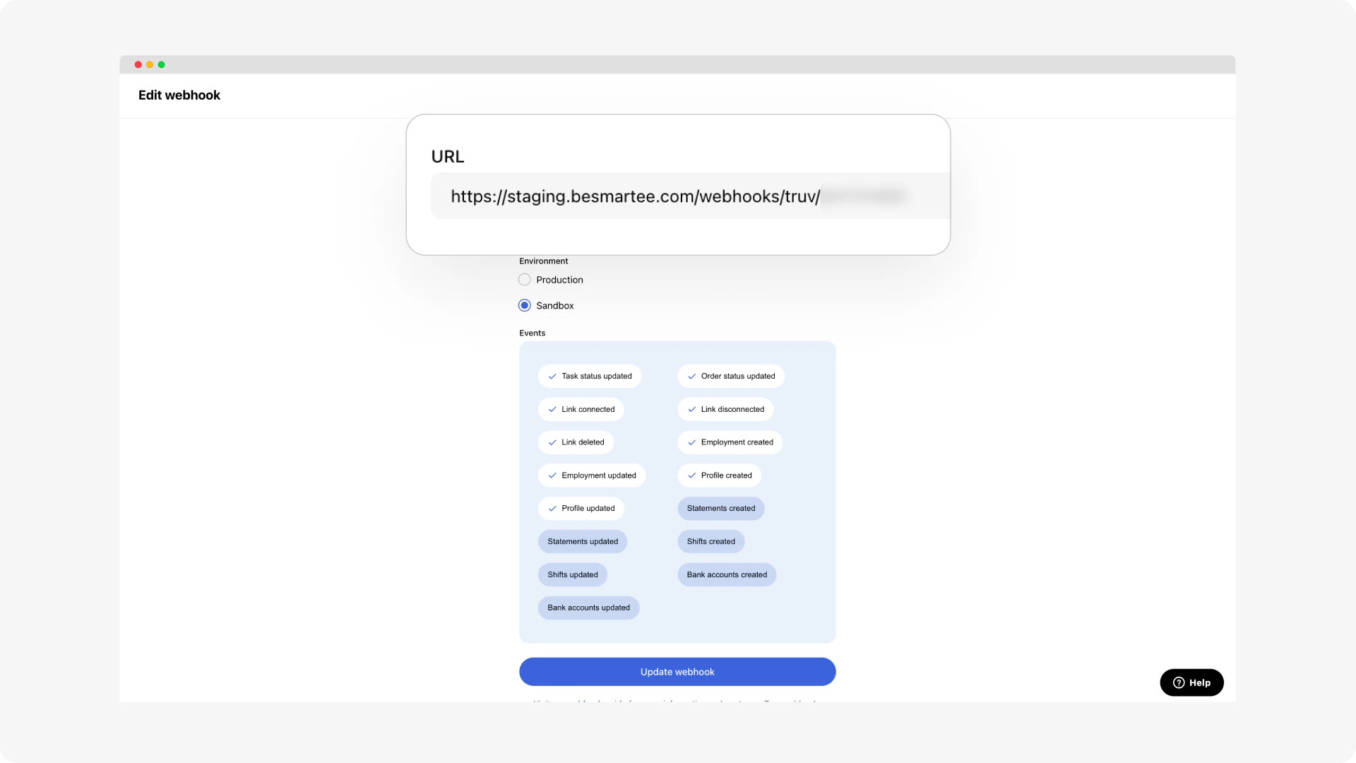 BeSmartee Webhook Configuration