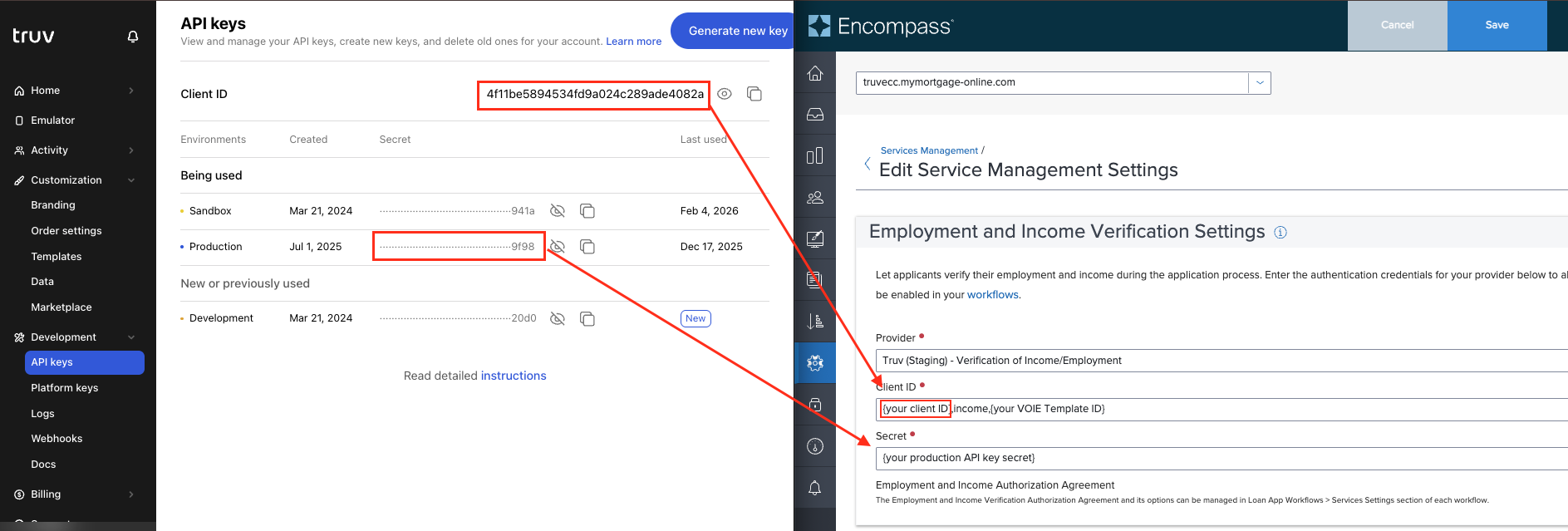 Client ID and Secret fields in ECC