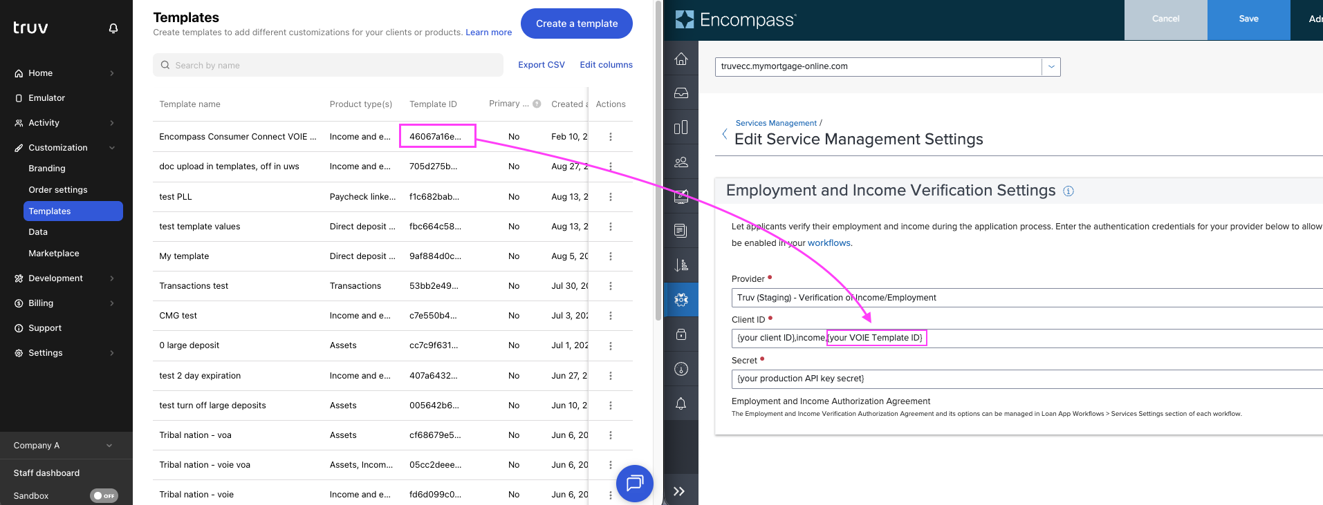 Completed credential configuration