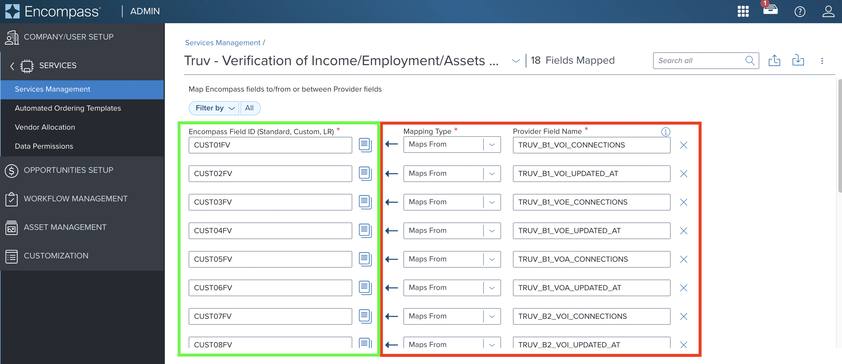 Order status custom fields example