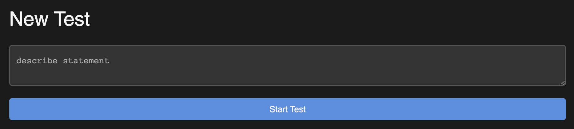 Describe and It Statement