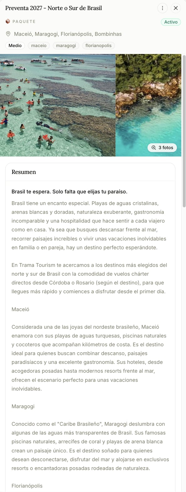 Detalle de un ítem del catálogo