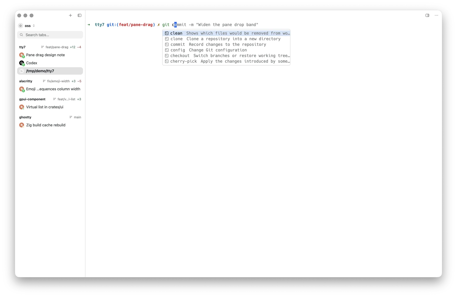 Explained tab completion