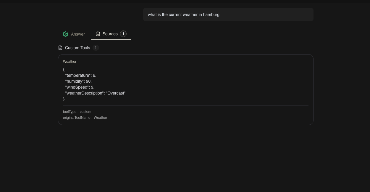 Tool sources view
