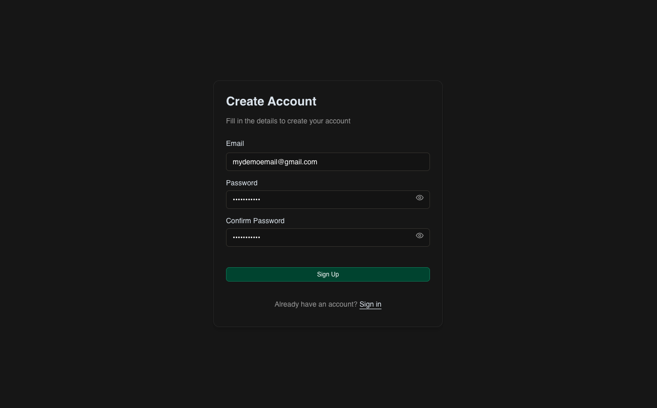 Create account