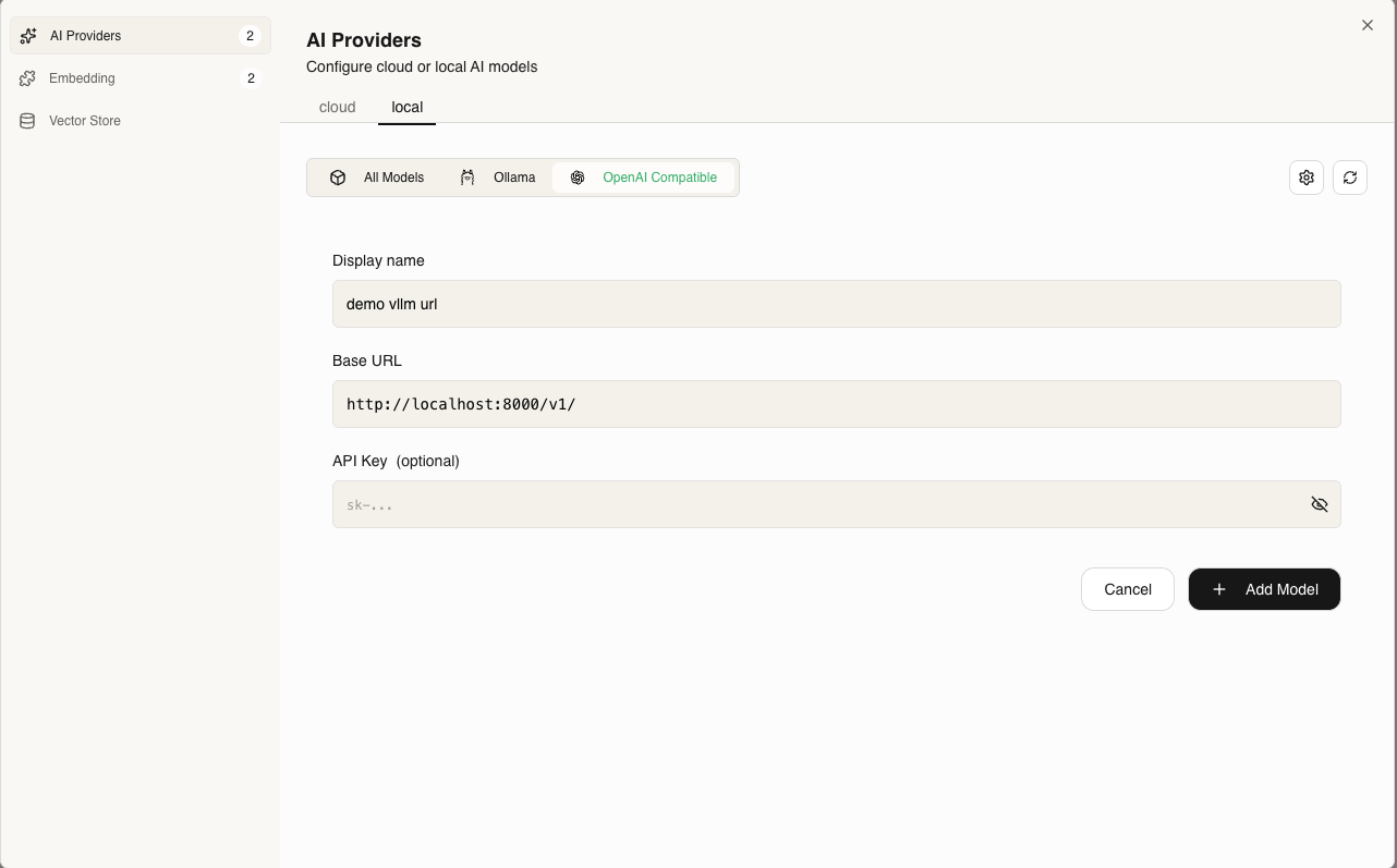 OpenAI-compatible setup