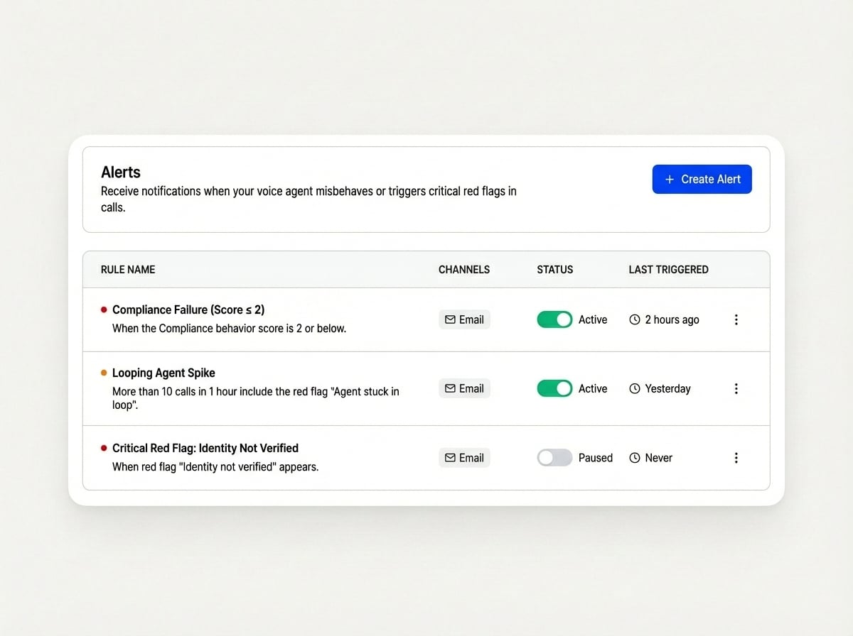 Real-time alerts
