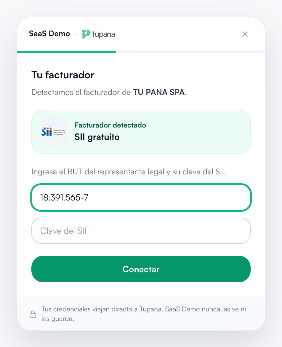 Tupana Link — SII gratuito