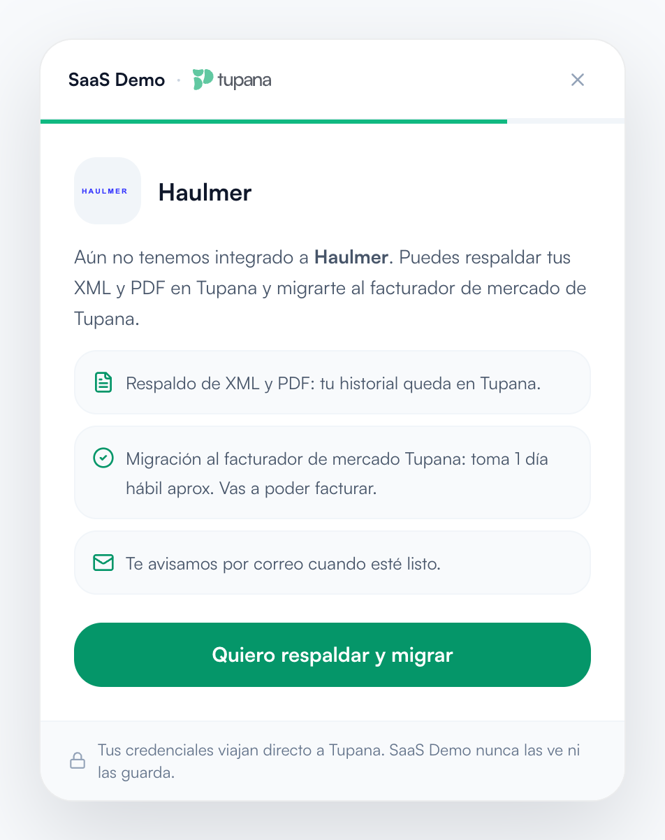 Widget: respaldar y migrar