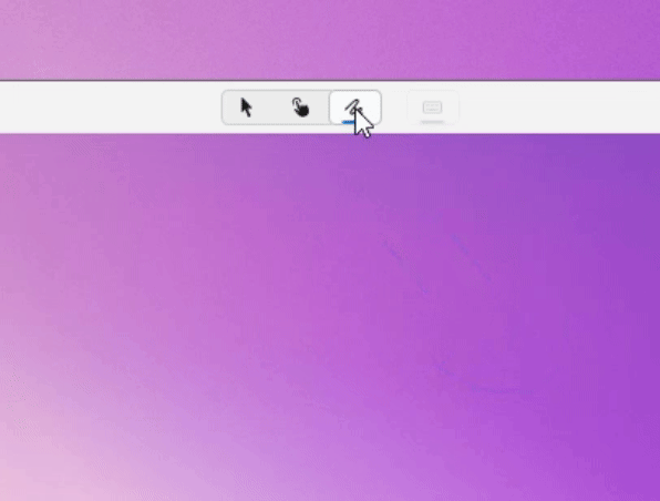 Paint mode drawing on the shared screen