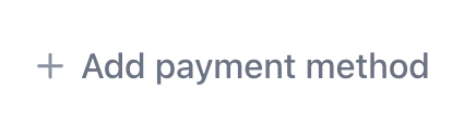 Stripe billing portal with the Add payment method button highlighted