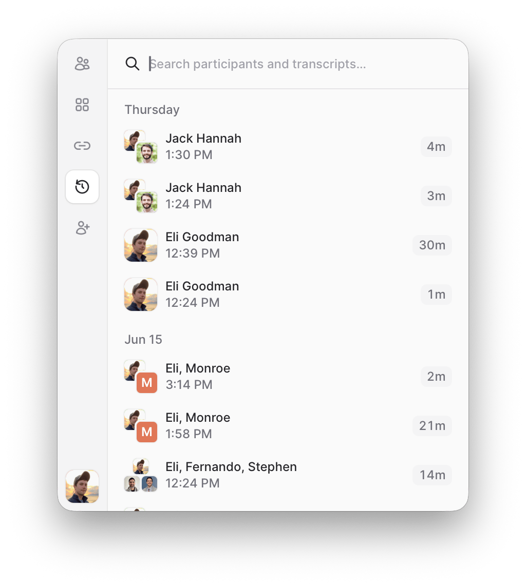 Call History Tab