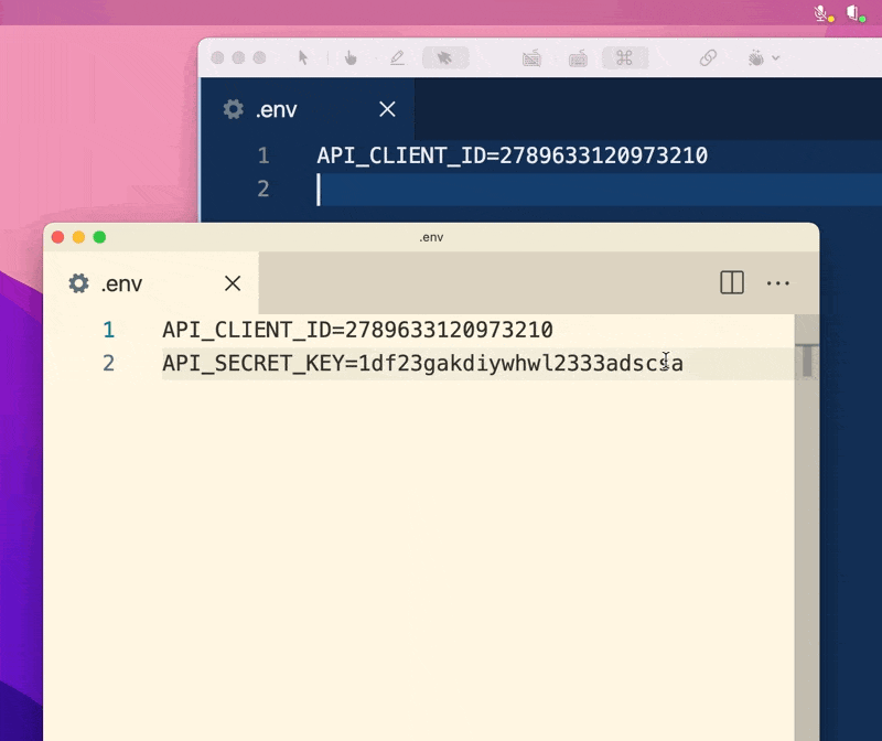 Copying text on one computer and pasting it on the paired computer