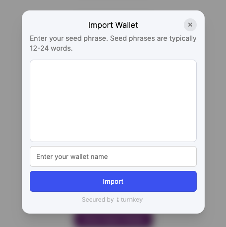 Import Wallet Modal