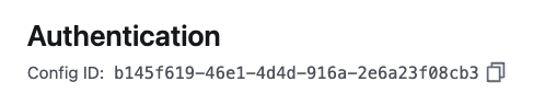 Auth Proxy Config id
