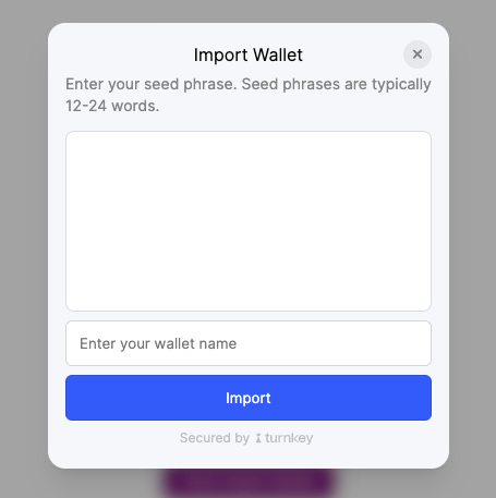 Import Wallet Modal