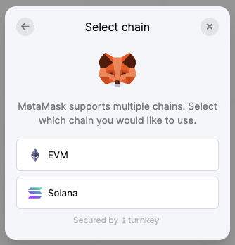 Wallet Chain Select