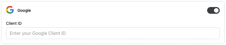 OAuth client IDs configuration