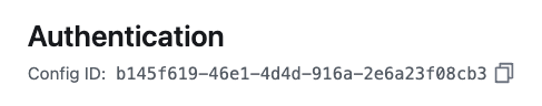 Auth Proxy Config id