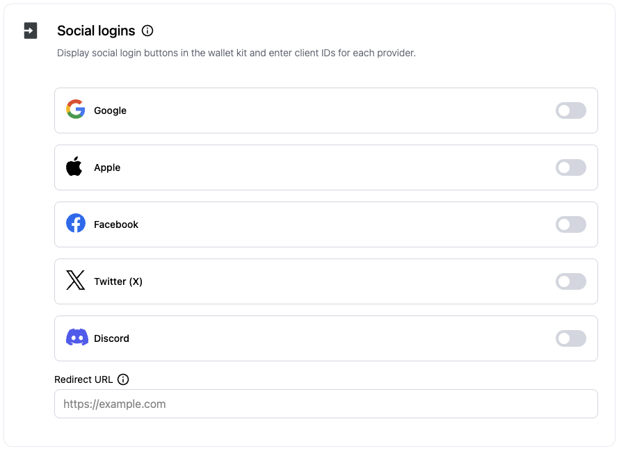 OAuth client IDs configuration