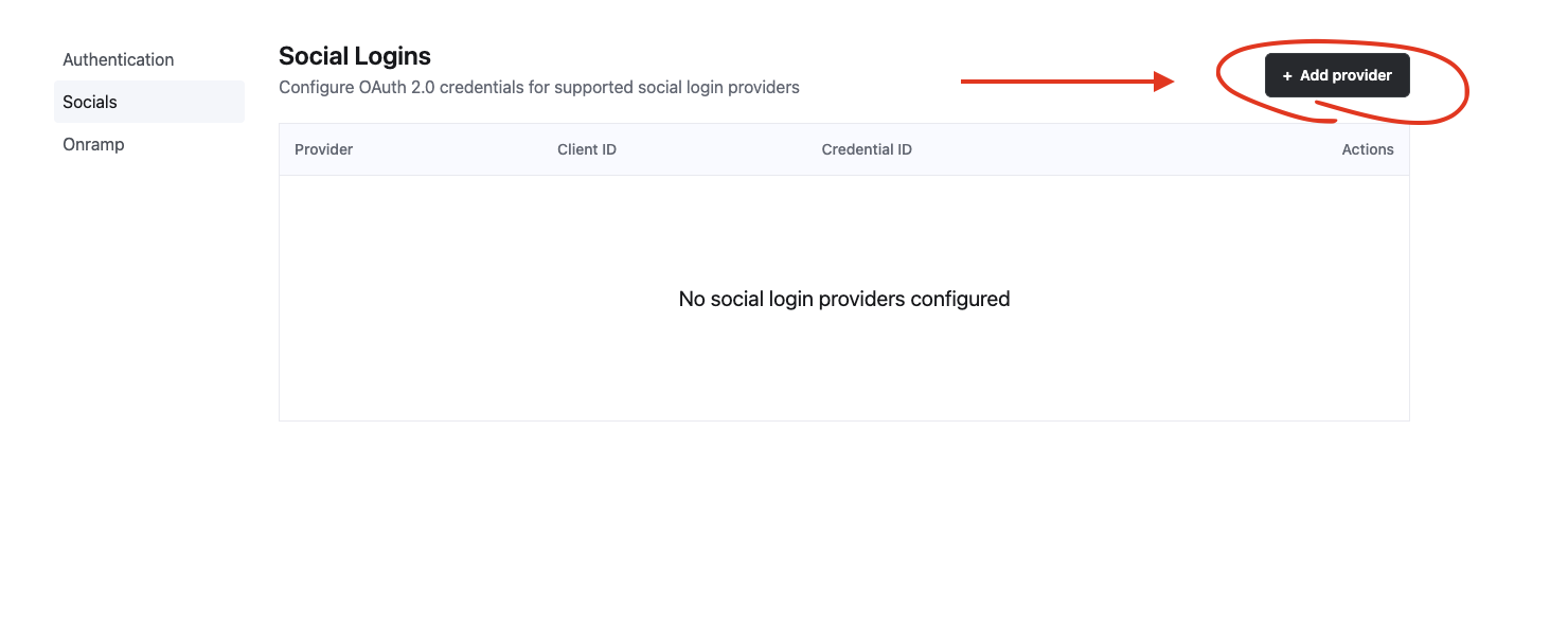 OAuth2.0 providers configuration