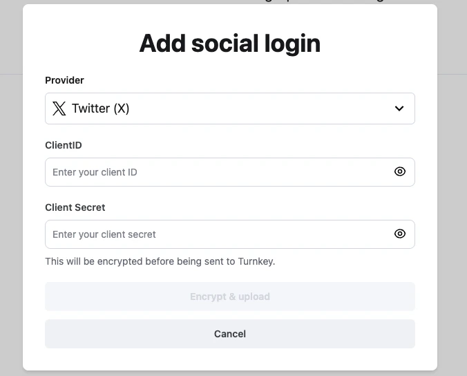 Adding an OAuth2.0 provider