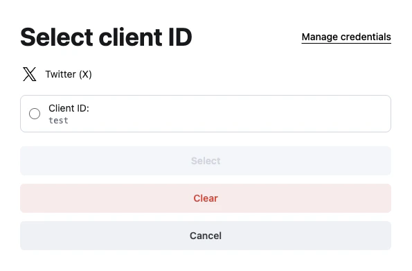 Selecting an OAuth2.0 provider