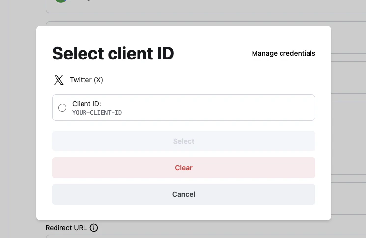 Selecting an OAuth2.0 provider