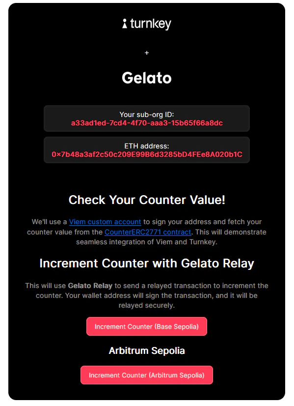 gelato turnkey screenshot