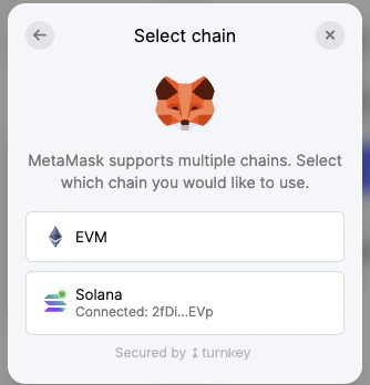 Wallet Chain Select