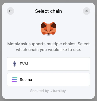 Wallet Chain Select