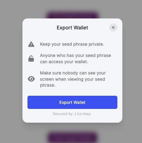 Export Wallet Modal