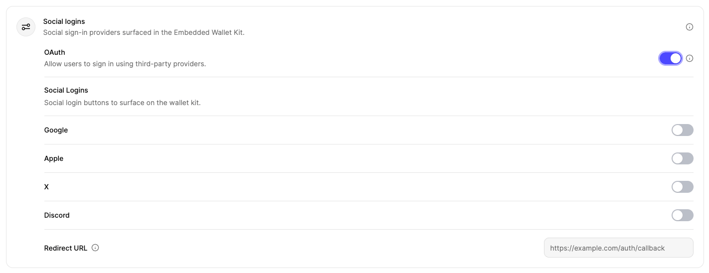 OAuth client IDs configuration