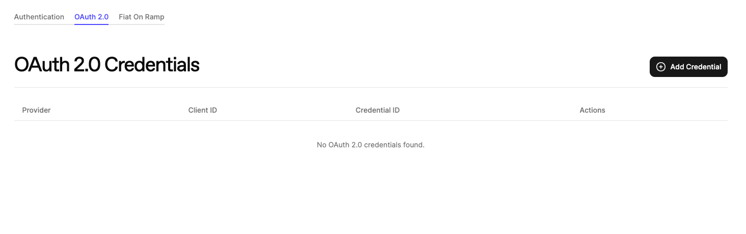 OAuth2.0 providers configuration
