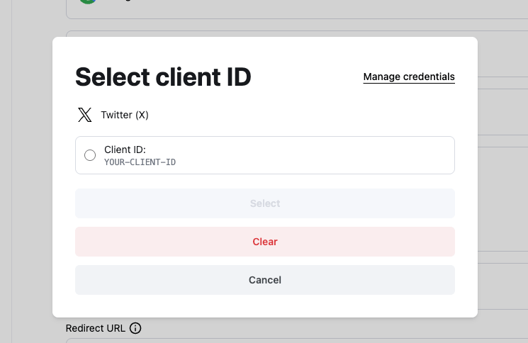 Selecting an OAuth2.0 provider
