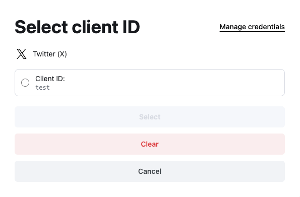 Selecting an OAuth2.0 provider