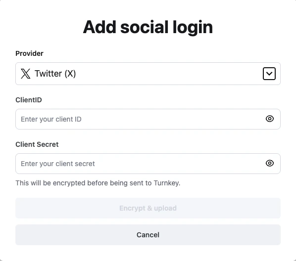 Adding an OAuth2.0 provider