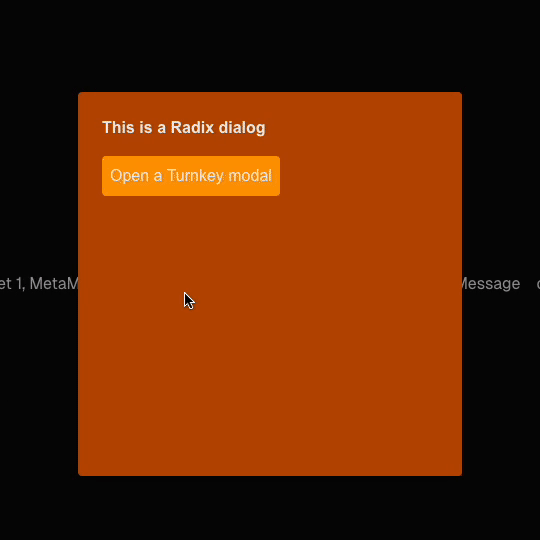 Radix UI overlapping portals
