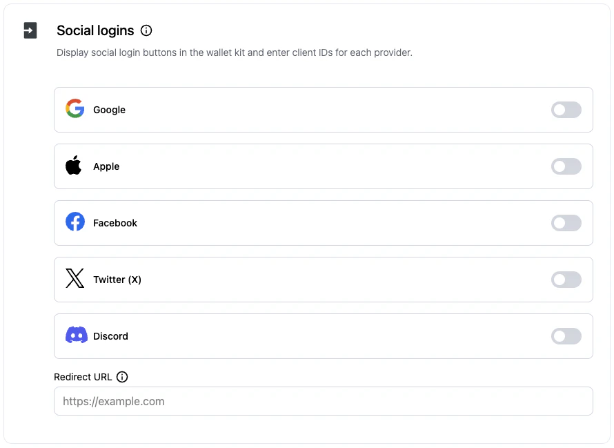 OAuth client IDs configuration