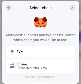 Wallet Chain Select