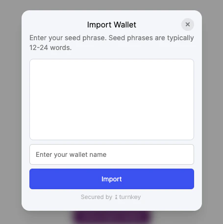 Import Wallet Modal