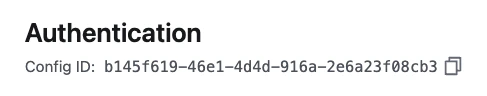 Auth Proxy Config id