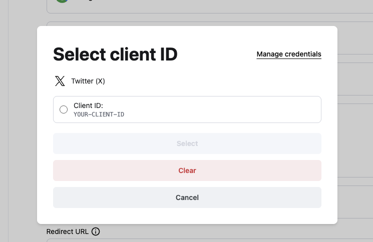Selecting an OAuth2.0 provider