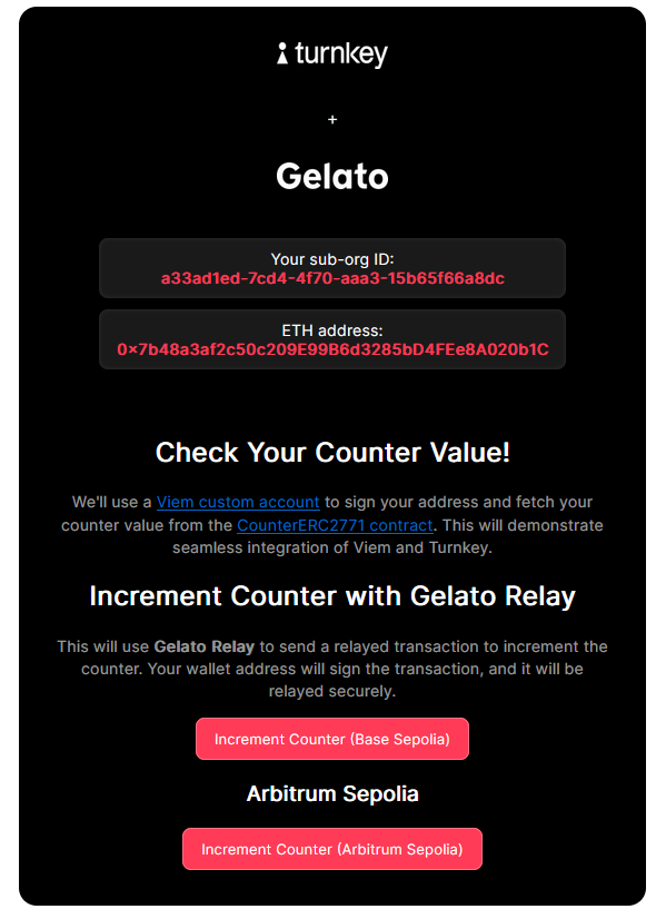 gelato turnkey screenshot