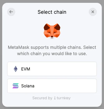 Wallet Chain Select