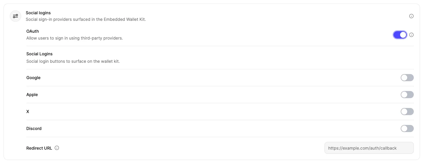 OAuth client IDs configuration