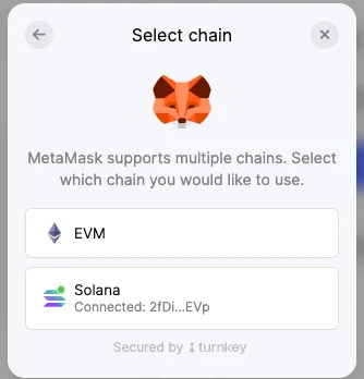 Wallet Chain Select